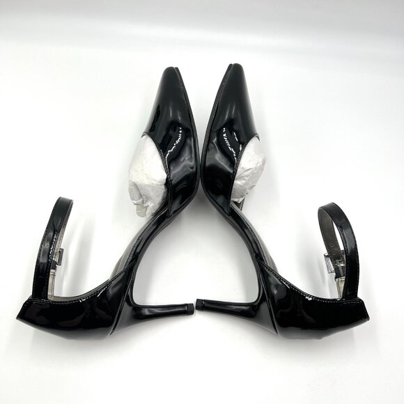 Bandolino Womens Size 8 Ginata Black Vegan Patent‎ D'Orsay Heels Pumps Shoes - Picture 8 of 14